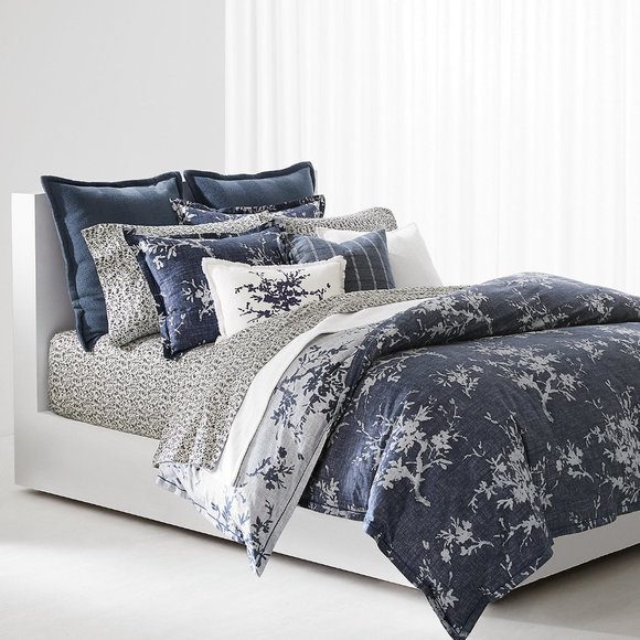 Lauren Ralph Lauren Eva Leaf Queen Sheet 4 Piece Set - Picture 2 of 3